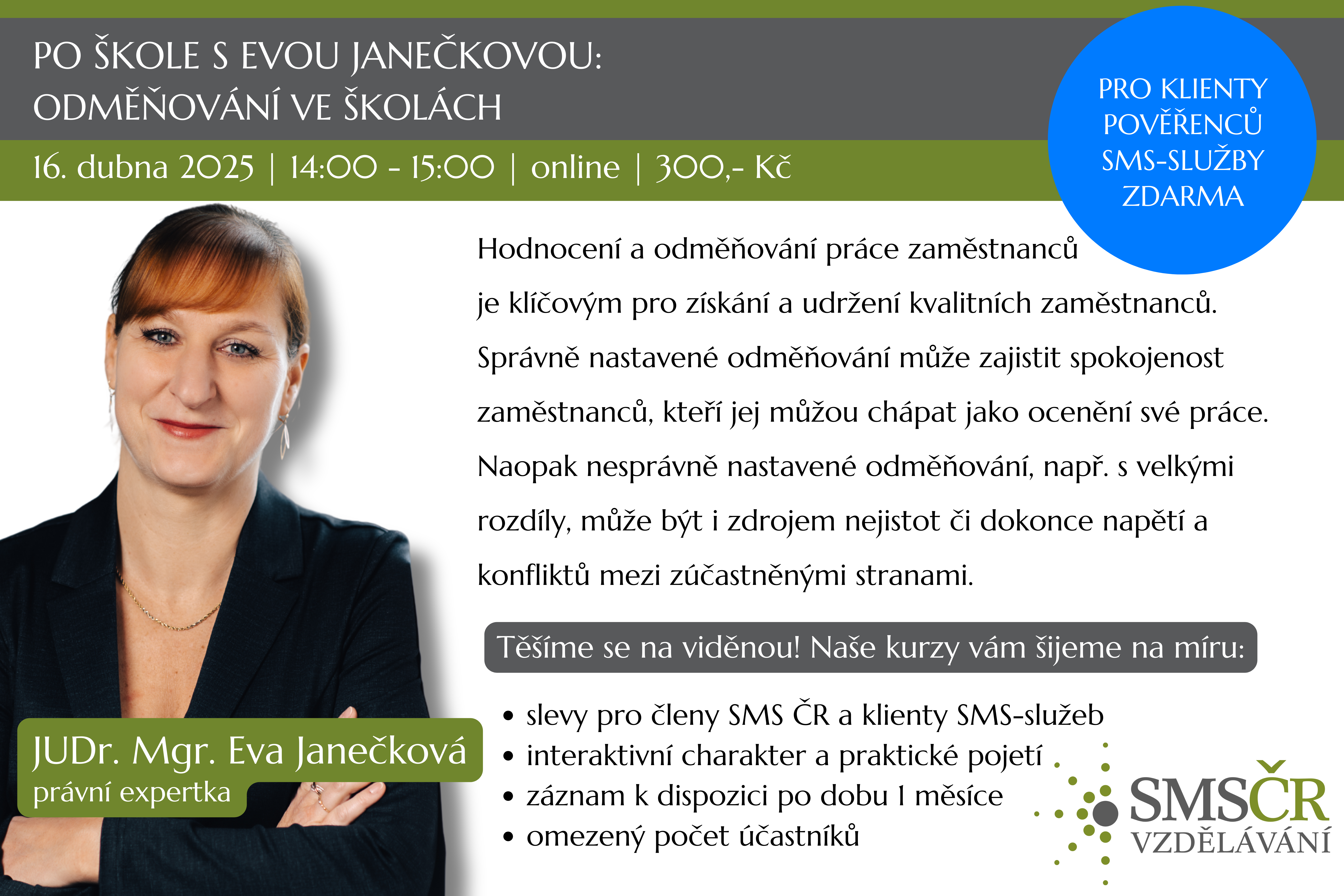 Po škole s Evou Janečkovou Odměňování ve školách_duben 2025